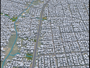 Kaduna city Nigeria 25km 3D Model