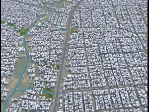 Kaduna city Nigeria 25km 3D Model