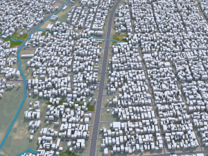 Kaduna city Nigeria 25km 3D Model