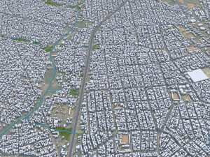 Kaduna city Nigeria 25km 3D Model