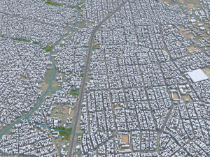 Kaduna city Nigeria 25km 3D Model