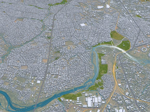 Kaduna city Nigeria 25km 3D Model