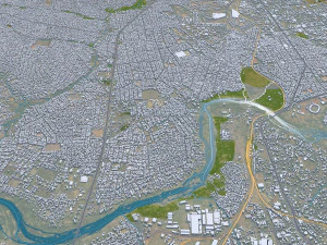 Kaduna city Nigeria 25km 3D Model