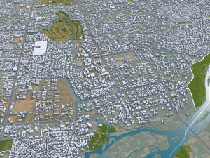 Kaduna city Nigeria 25km 3D Model