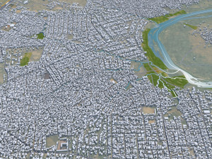Kaduna city Nigeria 25km 3D Model
