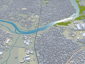 Kaduna city Nigeria 25km 3D Model