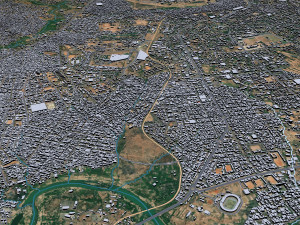 Kaduna city Nigeria 25km 3D Model