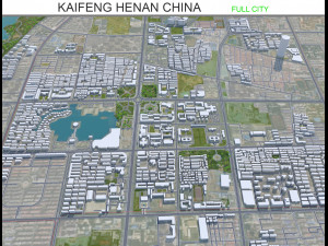 Kaifeng Henan city China 40km Modelo 3D