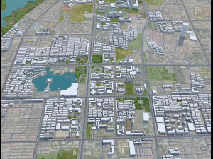 Kaifeng Henan city China 40km Model 3D