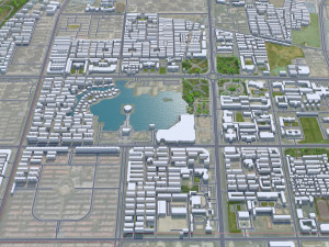 Kaifeng Henan city China 40km Model 3D
