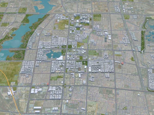 Cidade de Kaifeng Henan China 40 km Modelo 3D