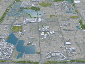 Kaifeng Henan city China 40km Model 3D