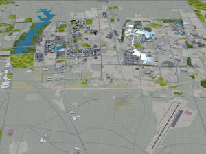 Kaifeng Henan city China 40km Model 3D