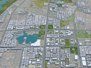 Kaifeng Henan city China 40km Model 3D