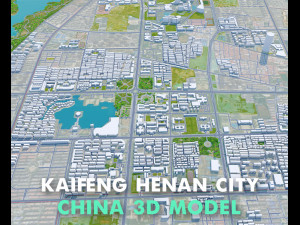 Kaifeng Henan city China 40km Model 3D
