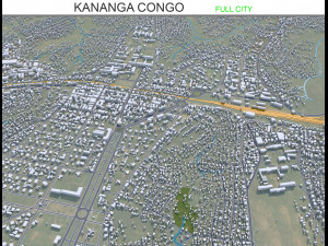 Kananga city Congo 20km Modelo 3D