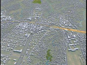Kananga city Congo 20km Modelo 3D