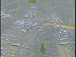 Kananga city Congo 20km 3D Model