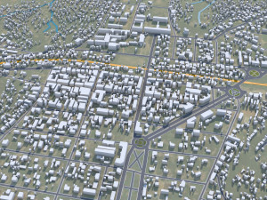 Kananga city Congo 20km Modelo 3D