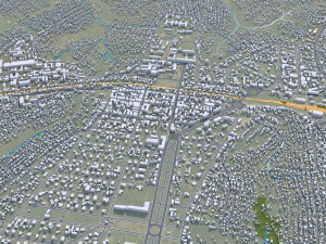 Kananga city Congo 20km Modelo 3D