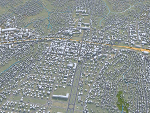 Kananga city Congo 20km 3D Model