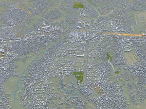 Kananga city Congo 20km 3D Model
