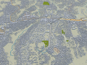 Kananga city Congo 20km Modelo 3D
