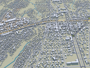 Kananga city Congo 20km Modelo 3D