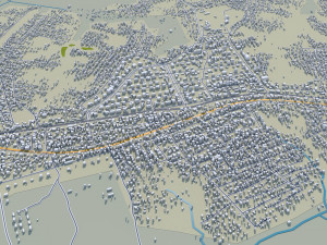Kananga city Congo 20km Modelo 3D