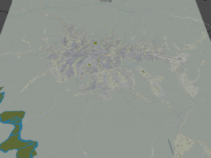 Kananga city Congo 20km Modelo 3D