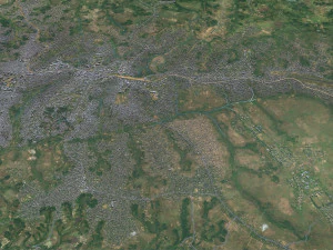 Kananga city Congo 20km 3D Model