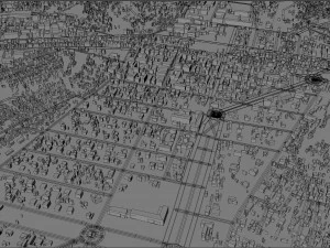 Kananga city Congo 20km 3D Model