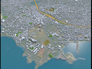 Kannur city Kerala India 10km 3D Model