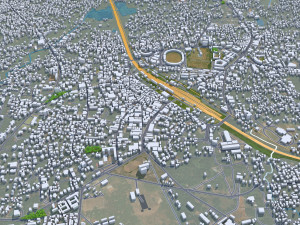 Kannur city Kerala India 10km 3D Model