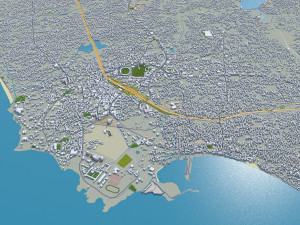 Kannur city Kerala India 10km 3D Model