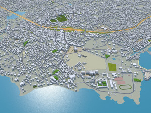 Kannur city Kerala India 10km 3D Model