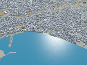 Kannur city Kerala India 10km 3D Model