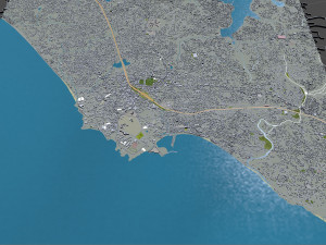 Kannur city Kerala India 10km 3D Model