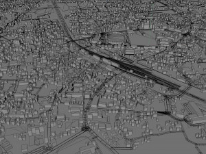 Kannur city Kerala India 10km 3D Model