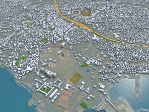 Kannur city Kerala India 10km 3D Model