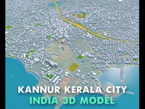 Kannur city Kerala India 10km 3D Model