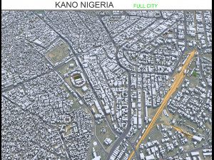 Kano city Nigeria 40km 3D Model
