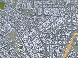 Kano city Nigeria 40km Modello 3D