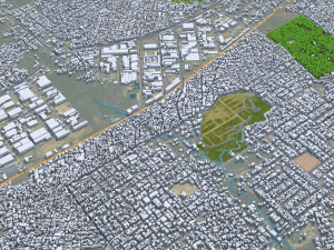 Kano city Nigeria 40km Modello 3D