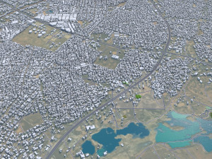 Kano city Nigeria 40km Modello 3D