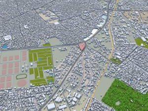 Kano city Nigeria 40km Modello 3D