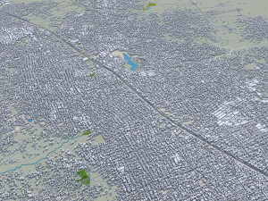 Kano city Nigeria 40km Modello 3D
