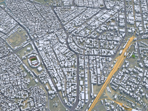Kano city Nigeria 40km Modello 3D