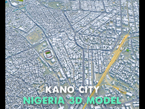 Kano city Nigeria 40km Modello 3D