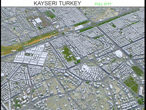 काइसेरी शहर तुर्की 45 किमी 3D मॉडल